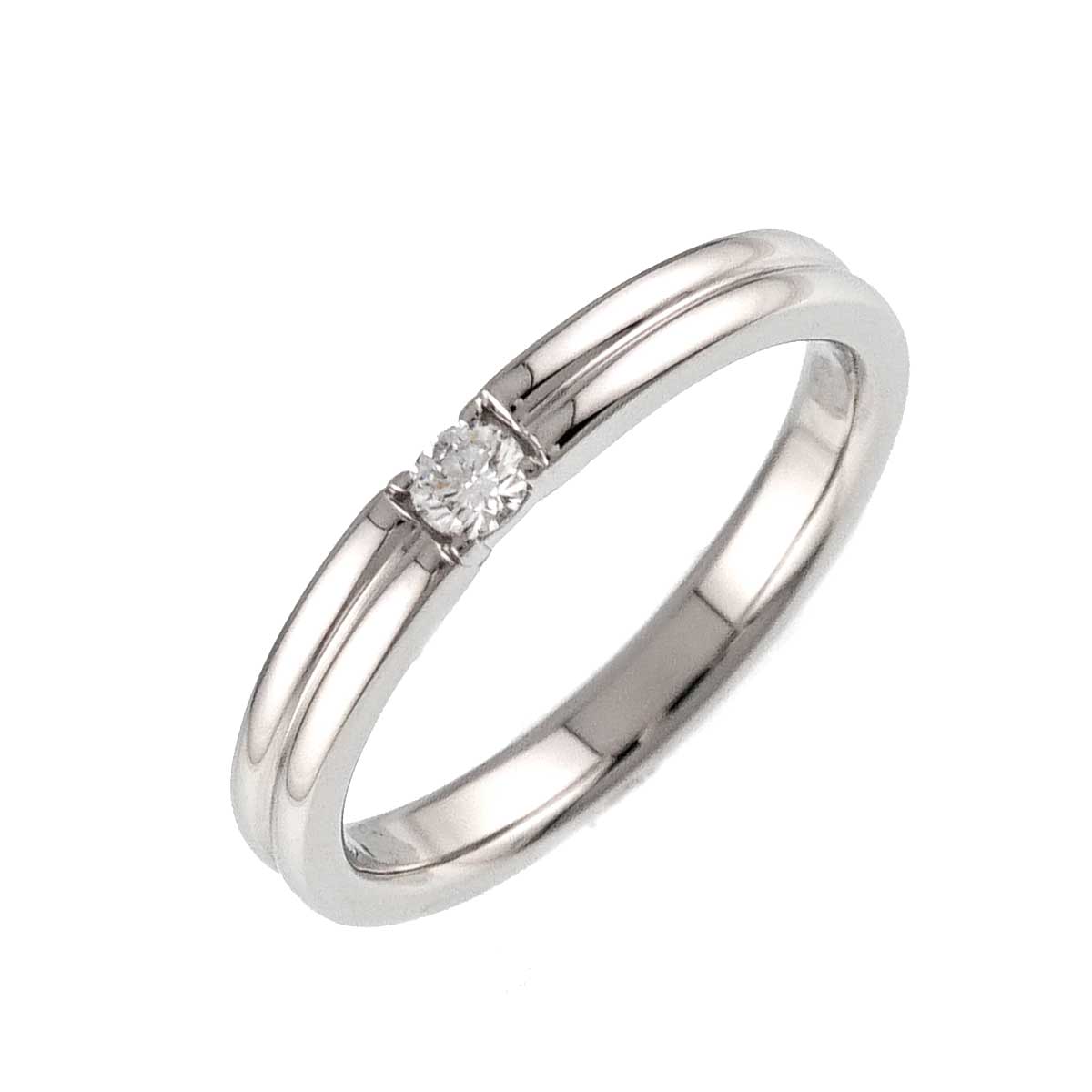 CHIARO Diamond 0.07ct Ring Pt size5.5-5.75(US)