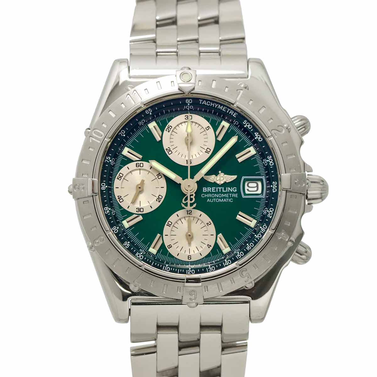 Chronomat A13348 Chronograph Green Dial Mens Watch