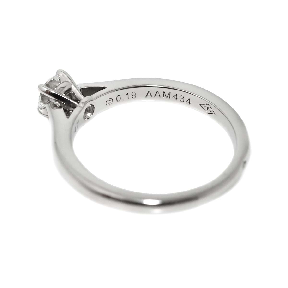 Diamond 0.19ct Ring Platinum size47 4(US)