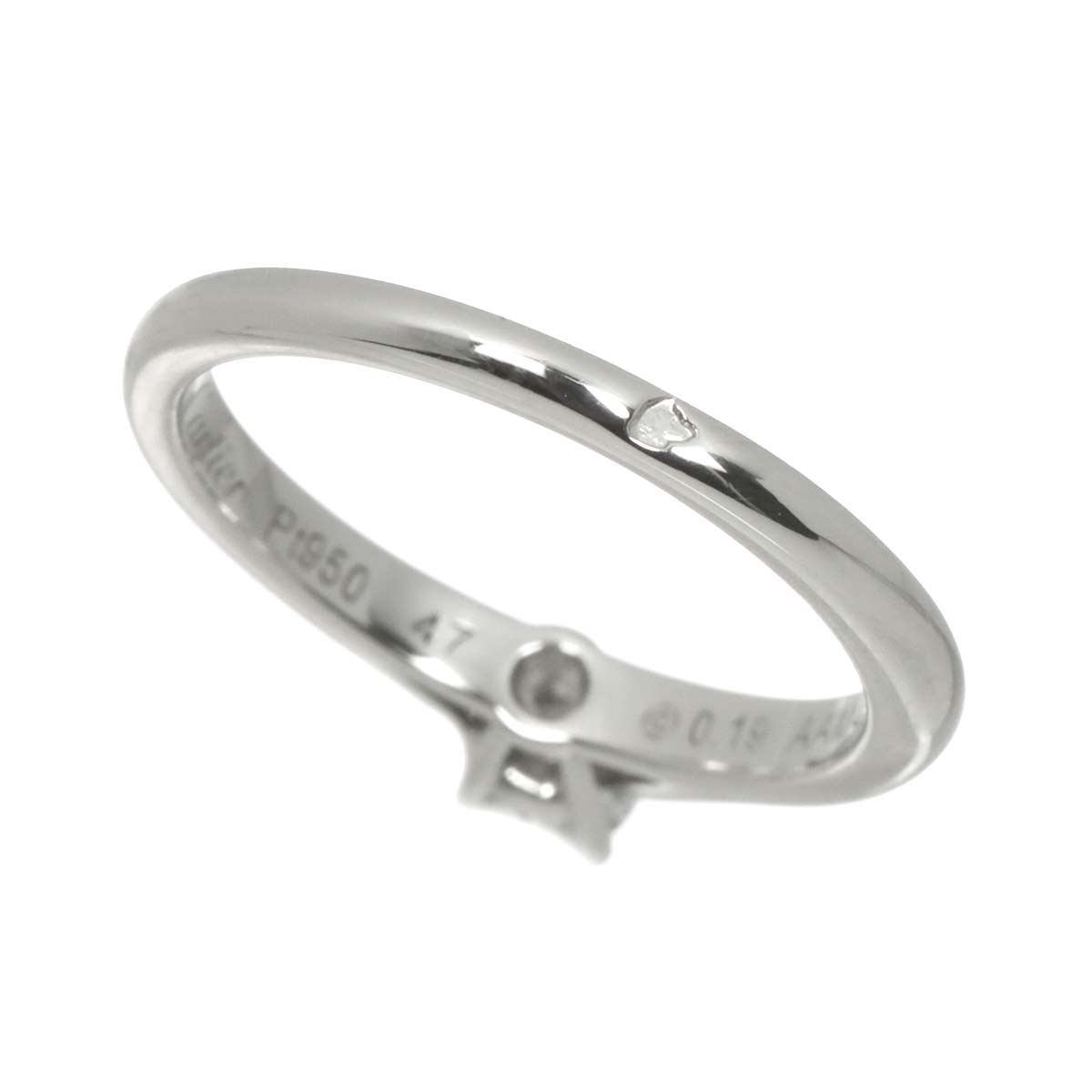 Diamond 0.19ct Ring Platinum size47 4(US)