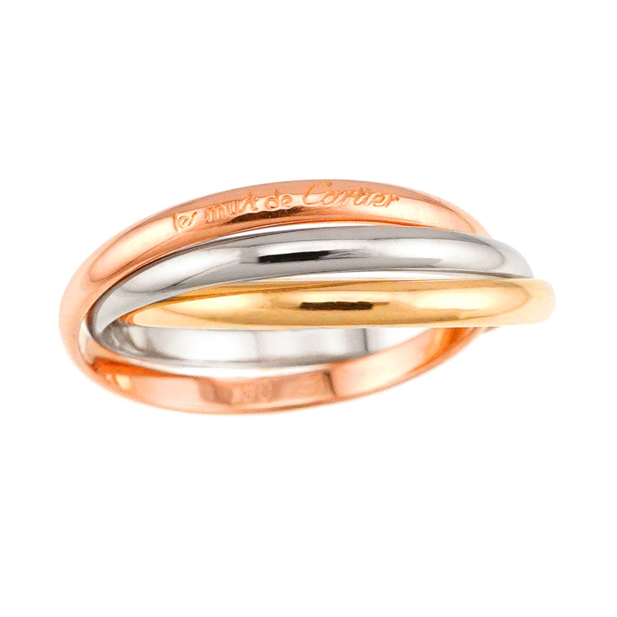 Trinity Ring 18K YG WG PG 750 Size51 5.5-5.75(US)