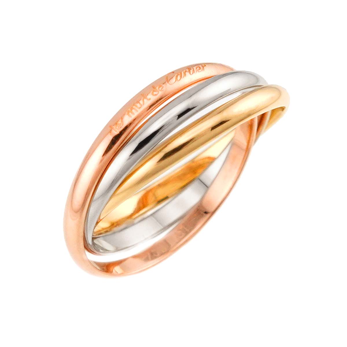 Trinity Ring 18K YG WG PG 750 Size51 5.5-5.75(US)