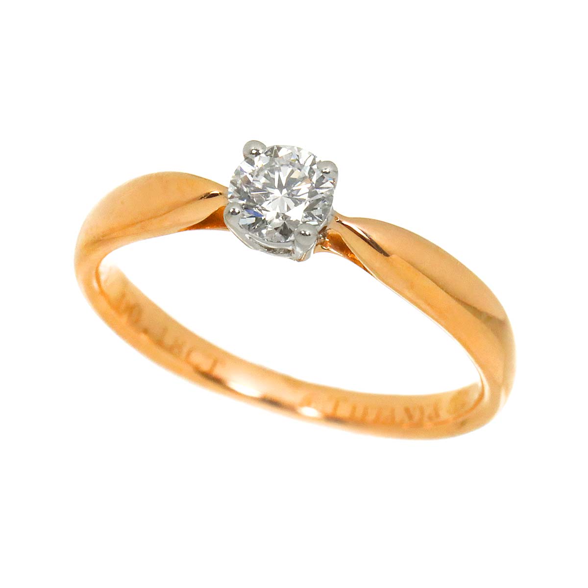 Harmony Diamond 0.18ct Ring Pt 18K PG 750 Size2.25-2.5(US)