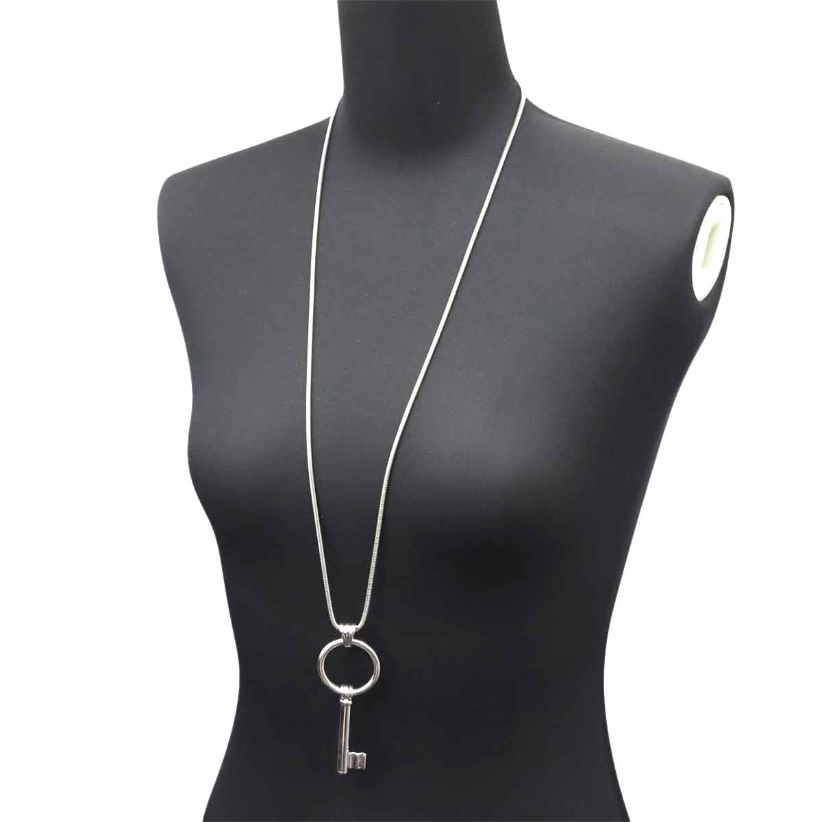 Key Long Necklace Silver 925