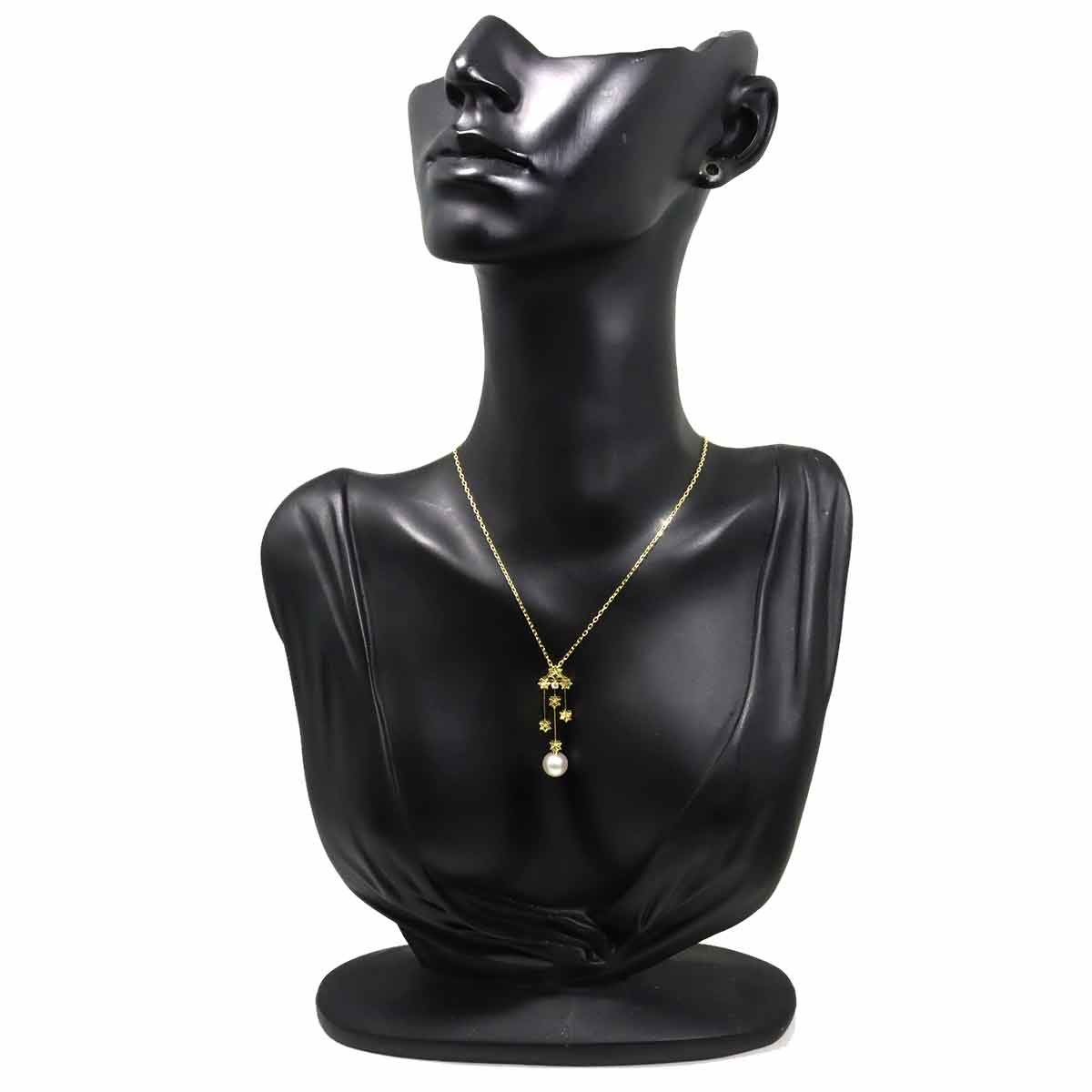 Akoya Pearl 7.8mm Diamond Necklace 18K YG 750