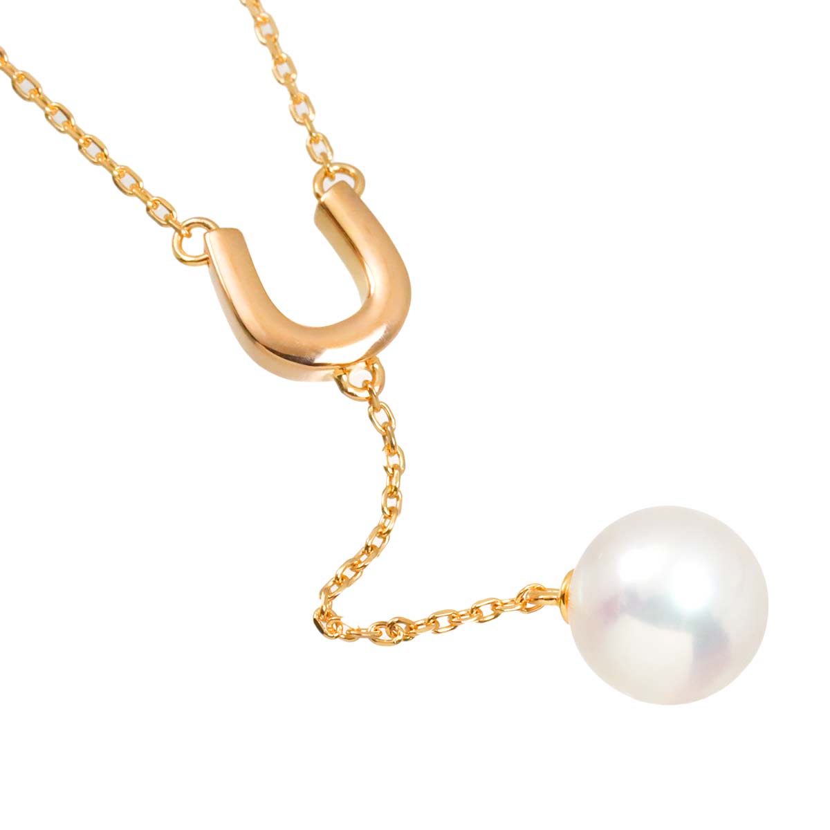 Akoya Pearl 7.3mm Necklace 18K PG 750