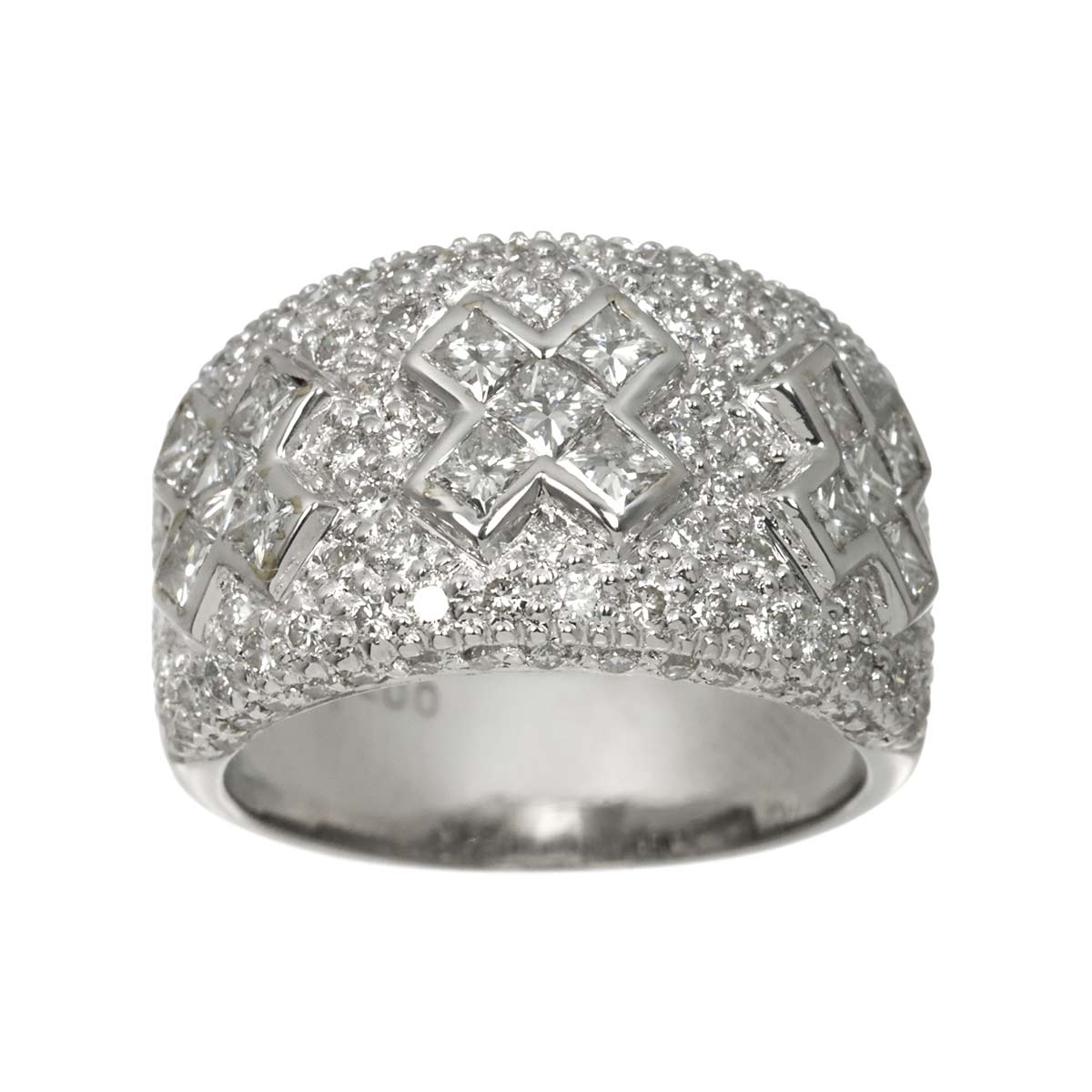 Diamond 2.00ct Ring 18K WG 750 Size5.5-5.75(US)