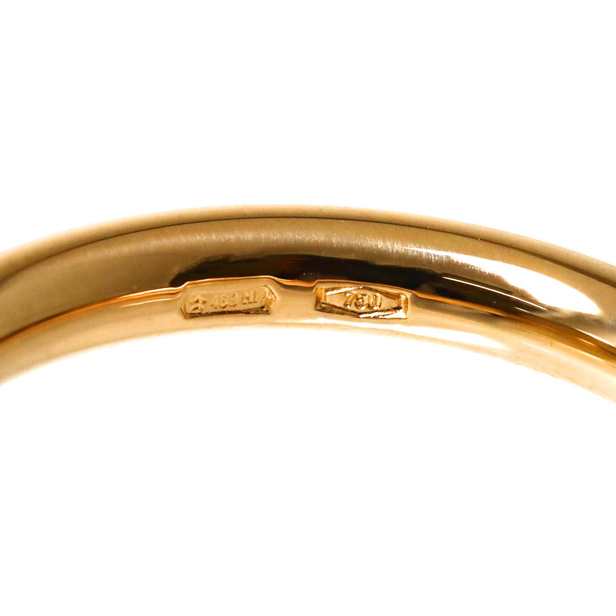 Quartz Ring 18K PG WG 750 size6.5-6.75(US)