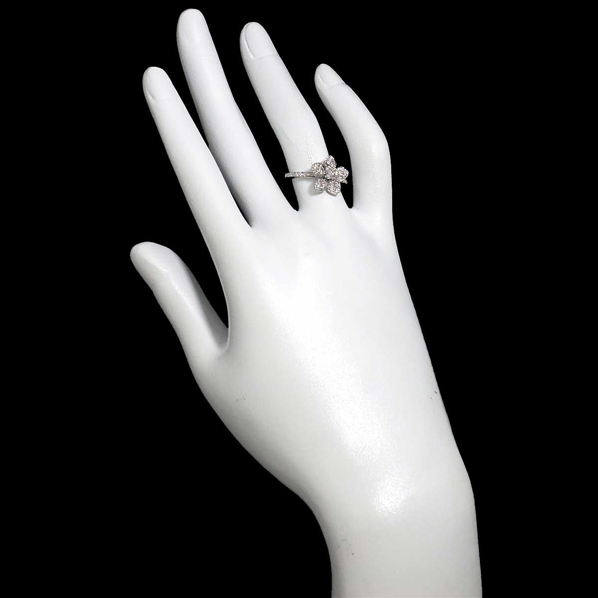 Wildflower Diamond Ring 18K WG 750 size5.75-6(US)