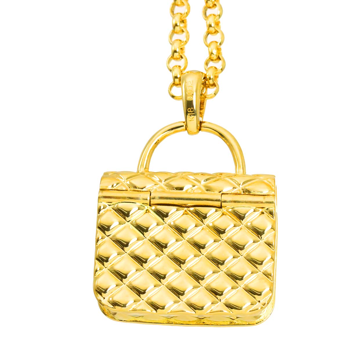 Diamond 0.02ct Necklace 18K YG Yellow Gold 750