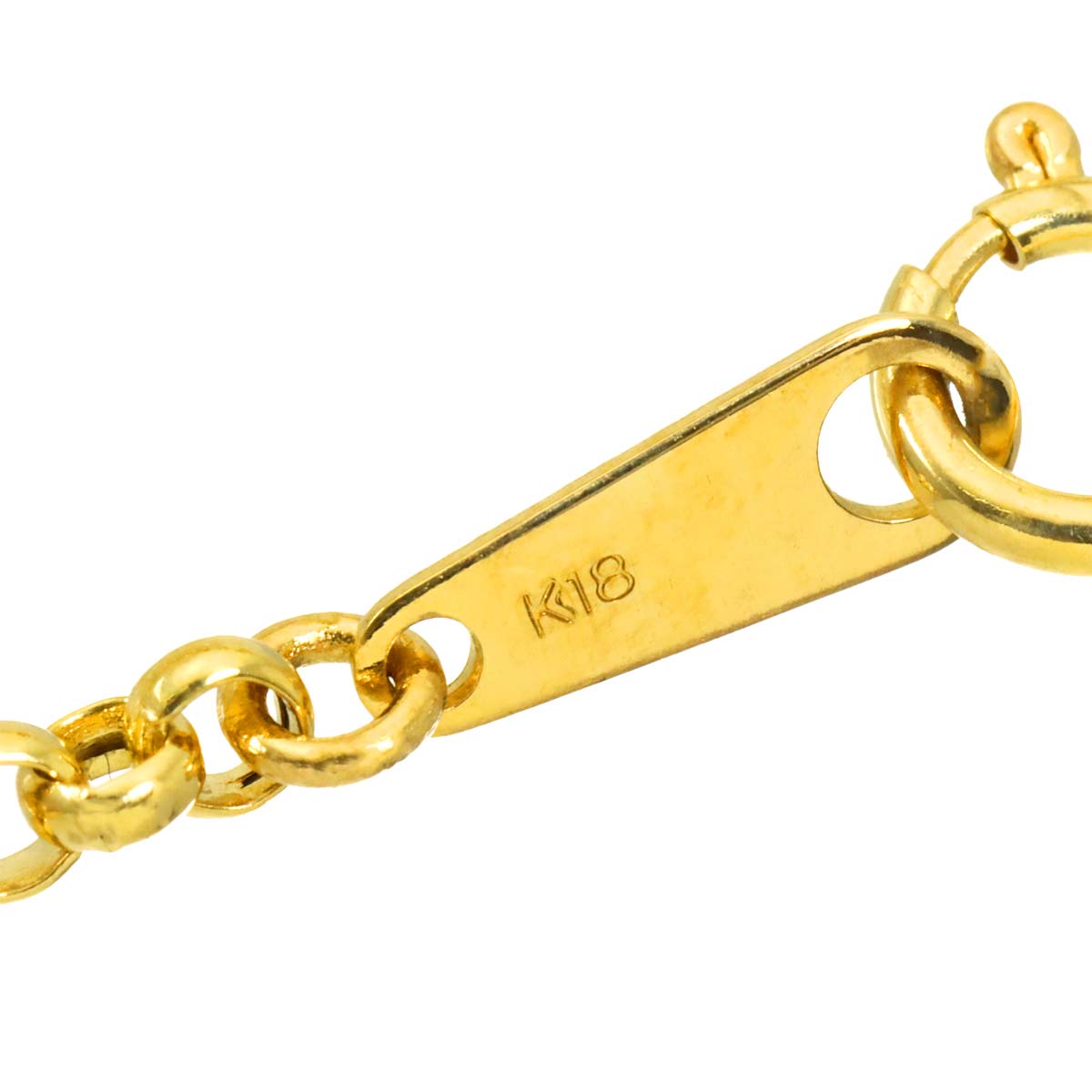 Diamond 0.02ct Necklace 18K YG Yellow Gold 750