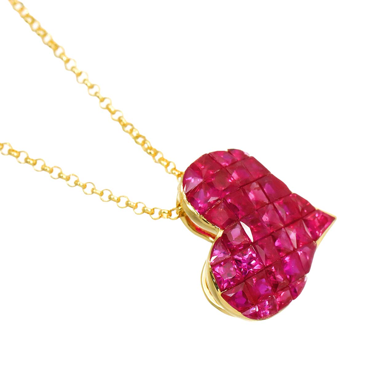 Ruby 1.26ct Necklace 18K 18K Yellow Gold 750