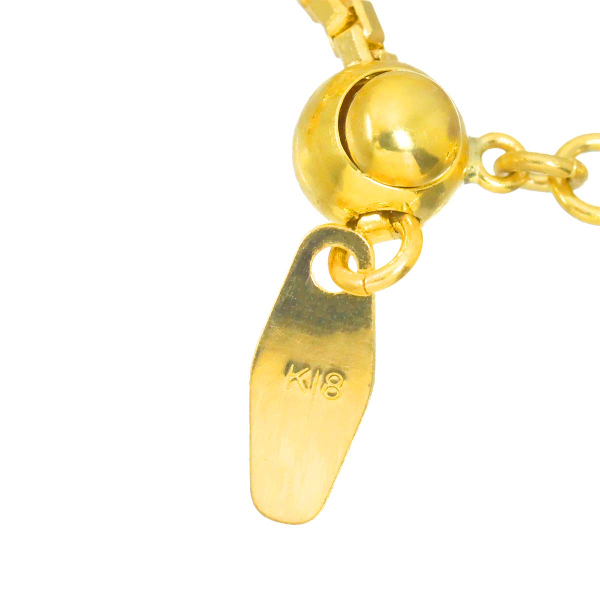 Agate Necklace 18K YG Yellow Gold 750