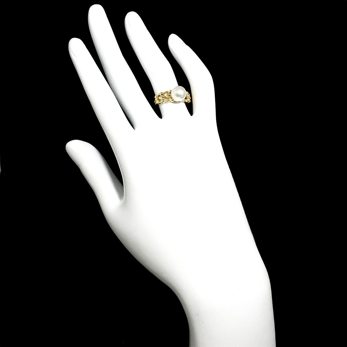 Akoya Pearl 8.0mm Ring 18K YG 750 Size5.5-5.75(US)