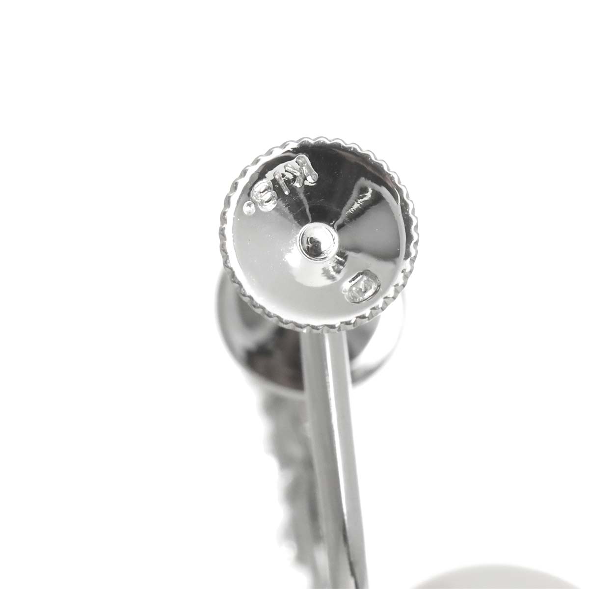 Akoya Pearl 7.6mm Diamond Earrings 18K WG 750