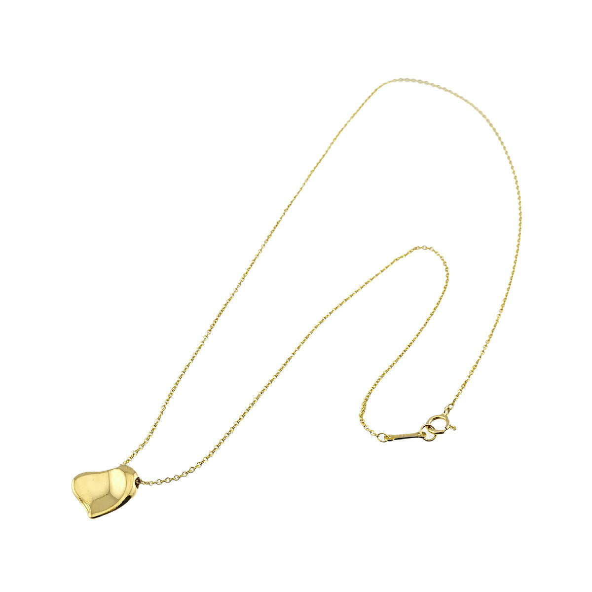 Full Heart Necklace 18K Yellow Gold 750