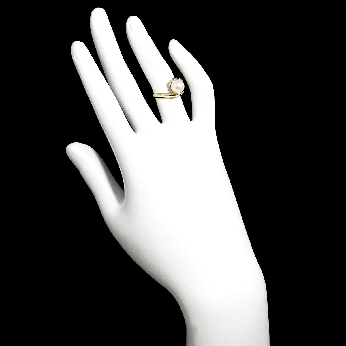 Akoya Pearl 7.1mm Ring 18K YG 750 Size4-4.5(US)