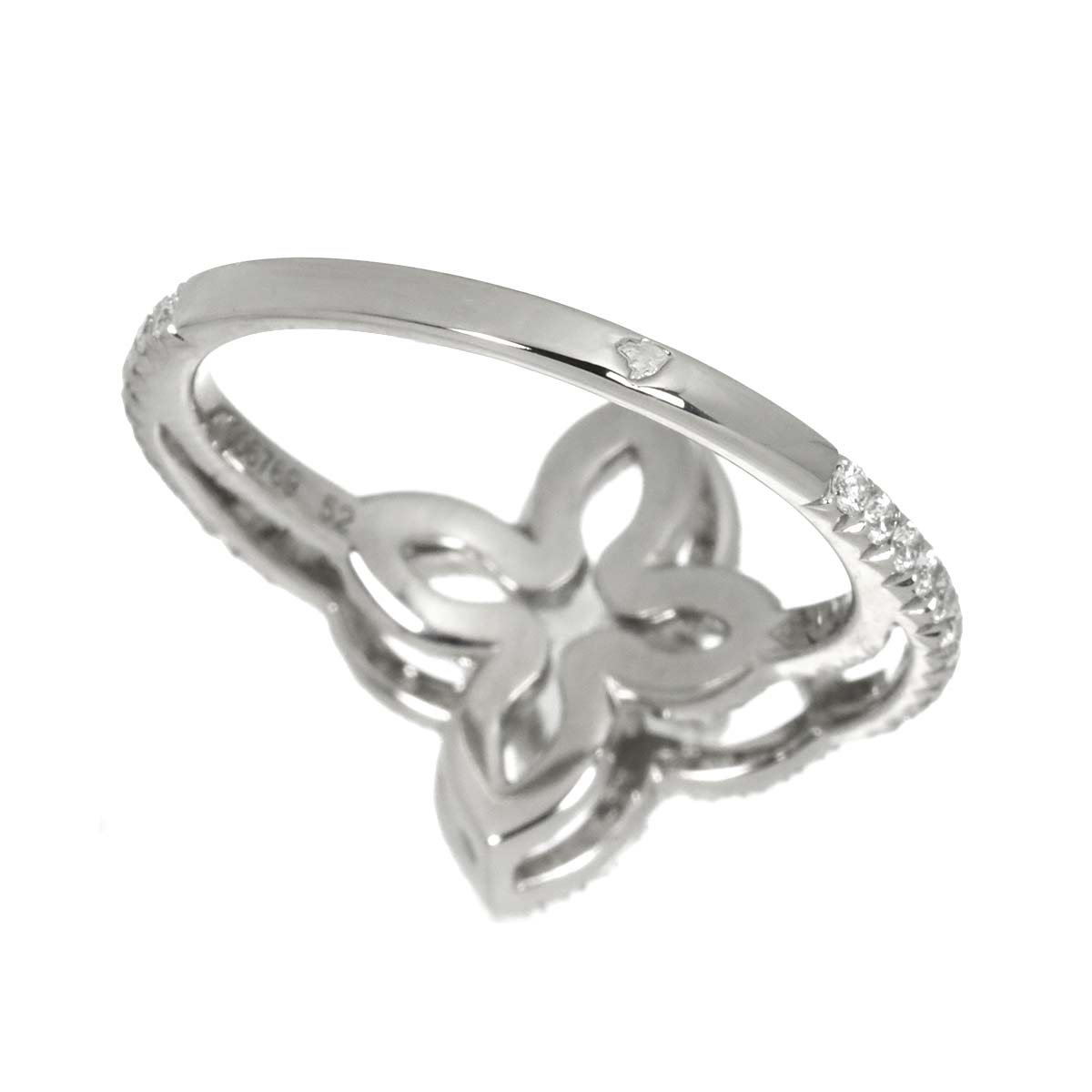 Diamond Flower Ring Pt Platinum size52 6(US)