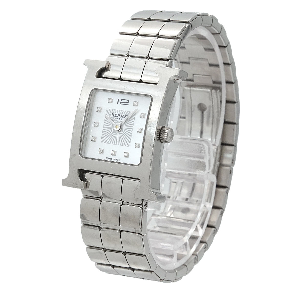 H Watch HH1 210 12P Diamond White Shell Dial Ladies Watch