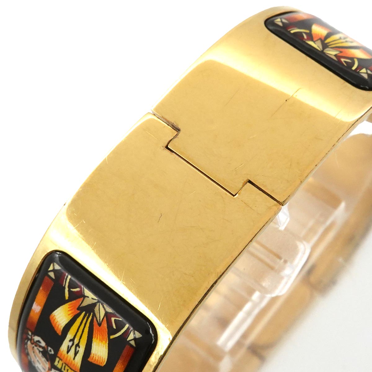 Loquet LO1.201 Quartz Gold Dial Ladies Bngle Watch