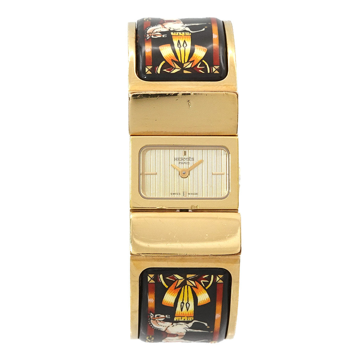 Loquet LO1.201 Quartz Gold Dial Ladies Bngle Watch