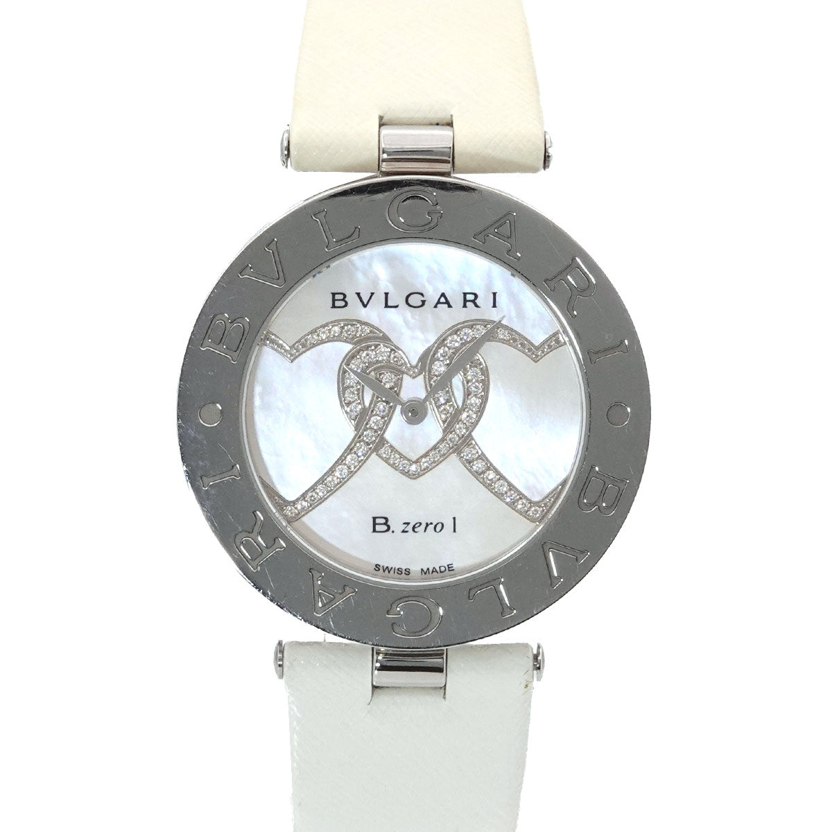 B-zero1 Double Heart BZ35S Diamond White Shell Dial Quartz