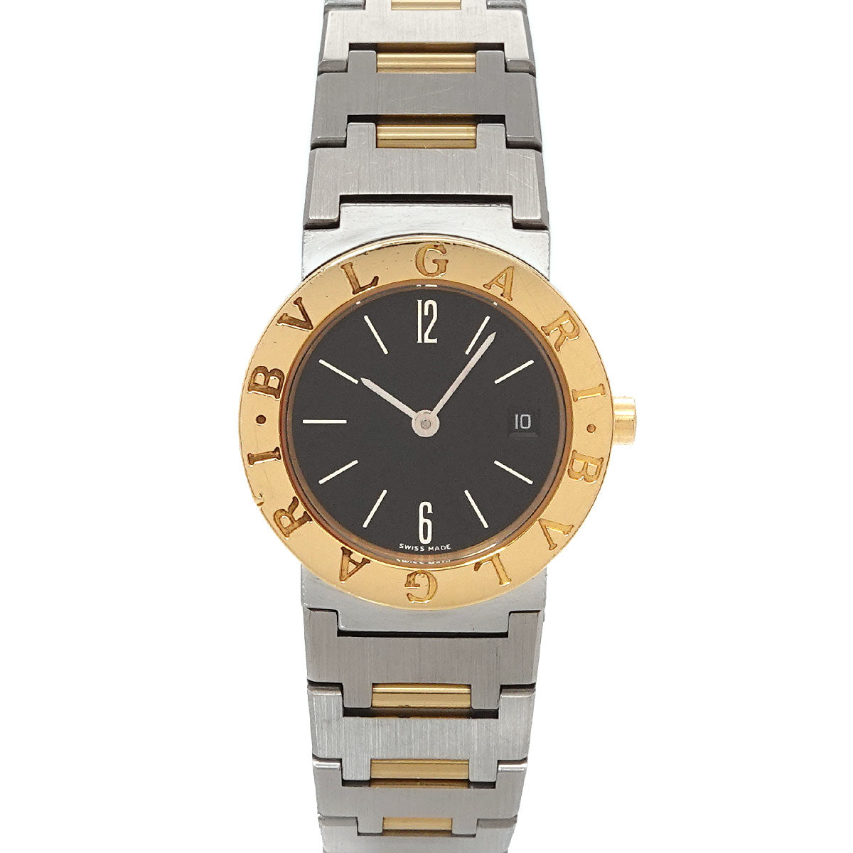 BVLGARIBVLGARI BB26SGD Two Tones YG Black Dial Ladies