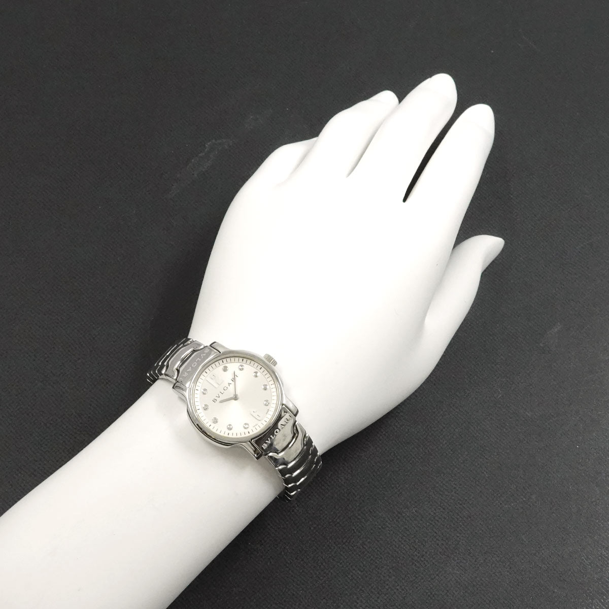 Solo tempo ST29S Date Quartz 10P Diamond Silver Dial Ladies
