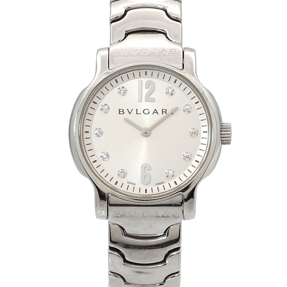 Solo tempo ST29S Date Quartz 10P Diamond Silver Dial Ladies