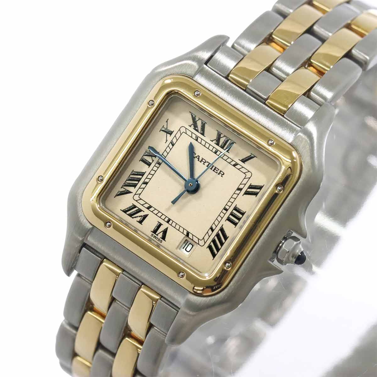 Panthere MM 2Row W25028B6 YG Quartz Date Cream Dial Boys