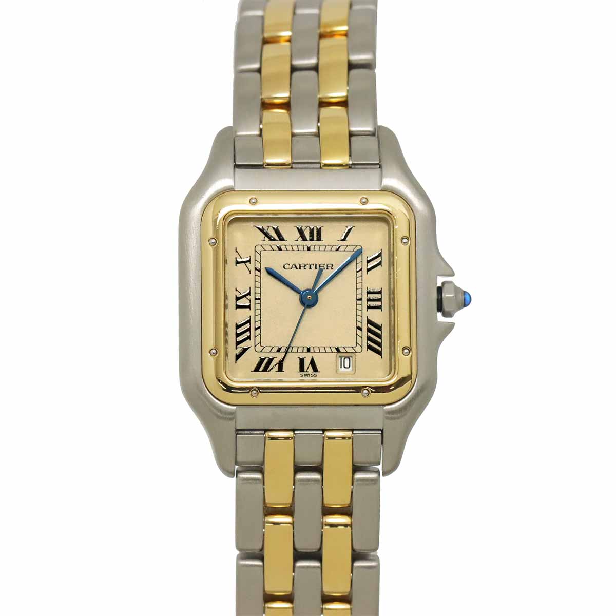 Panthere MM 2Row W25028B6 YG Quartz Date Cream Dial Boys