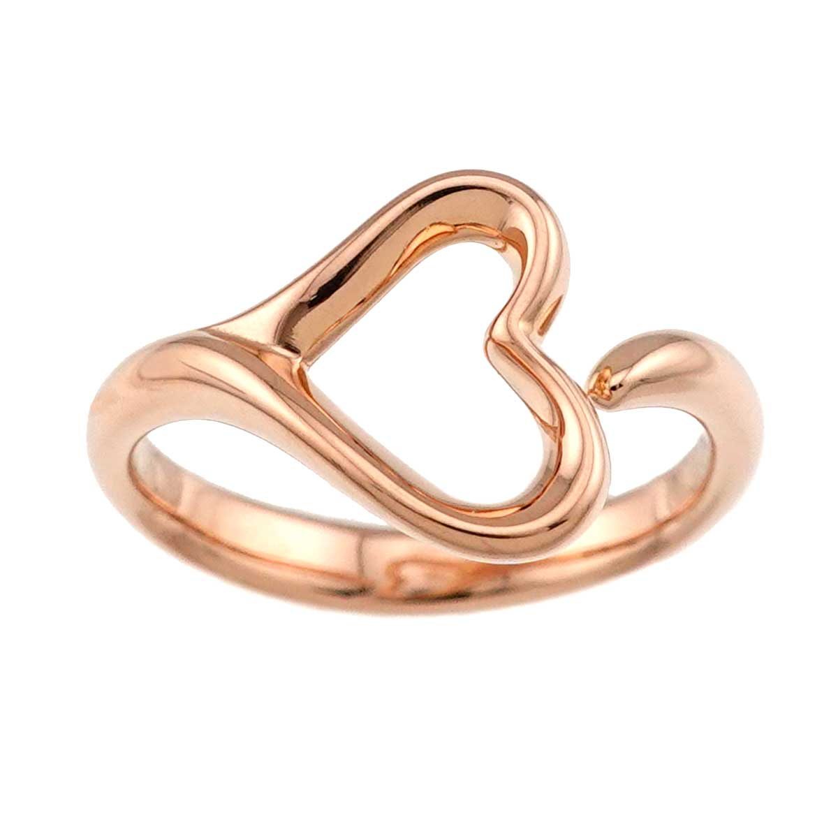 Open Heart Ring 18K Pink Gold 750 size6(US)