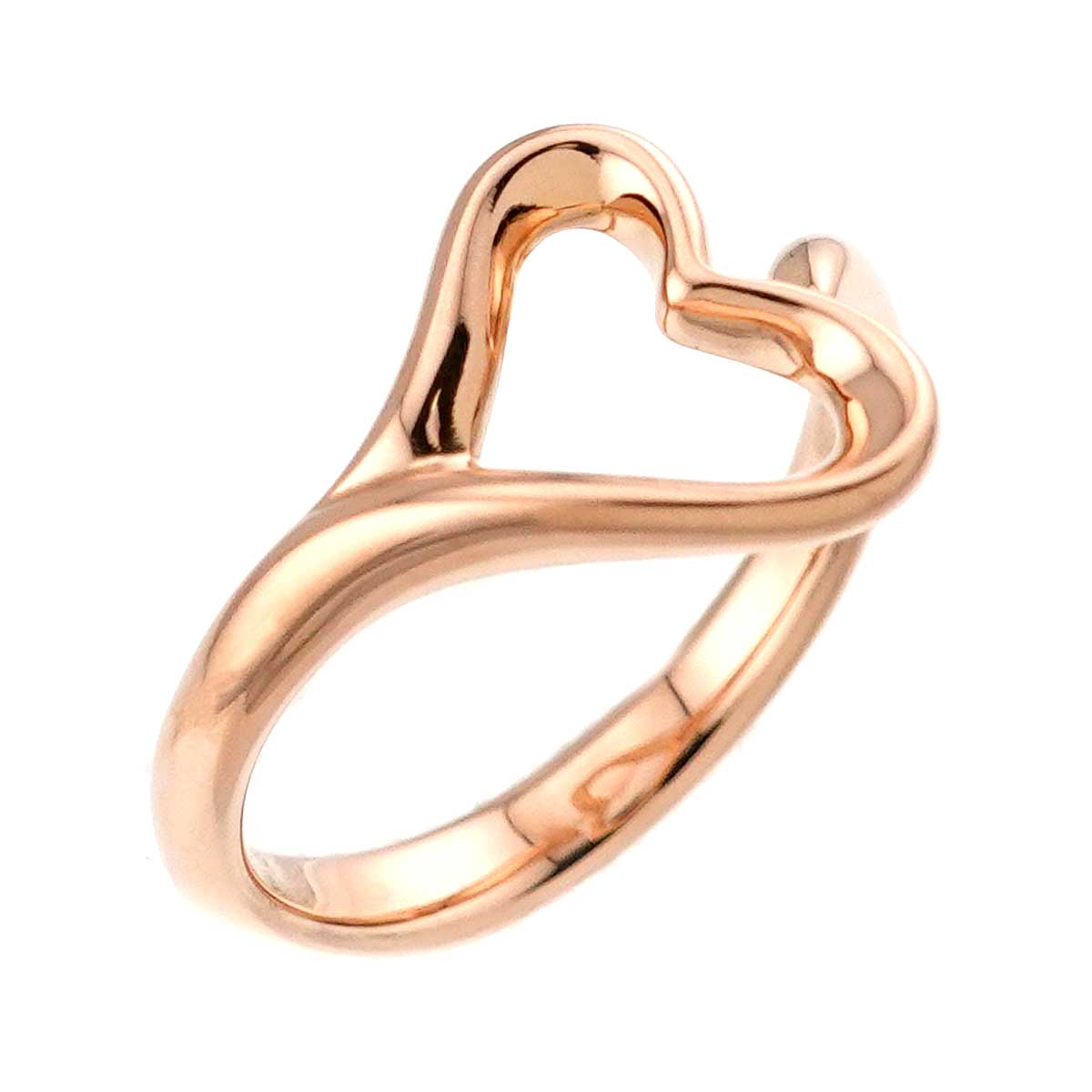 Open Heart Ring 18K Pink Gold 750 size6(US)