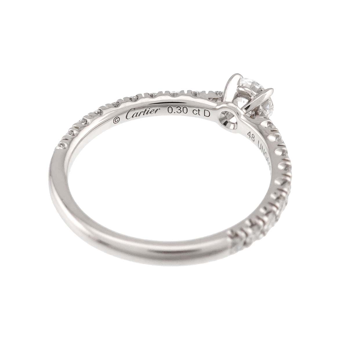 Half Diamond 0.30ct Ring Pt size48 4.5(US)