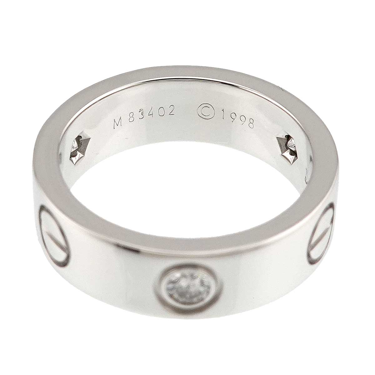 Love Classic Ring Diamond 3P 18K WG 750 size49 4.5-4.75(US)