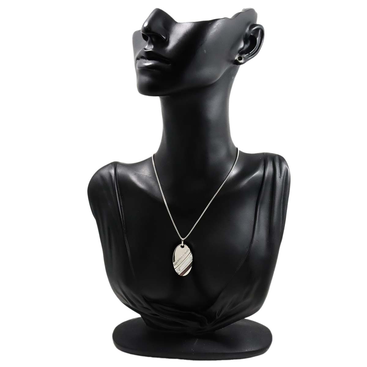 Diamond 0.25ct MOP Necklace 18K White Gold 750