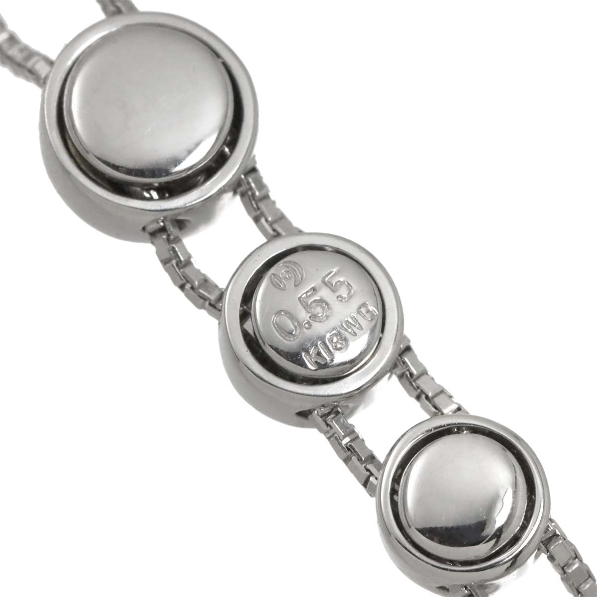 Trilogy Diamond 0.55ct Necklace 18K WG 750