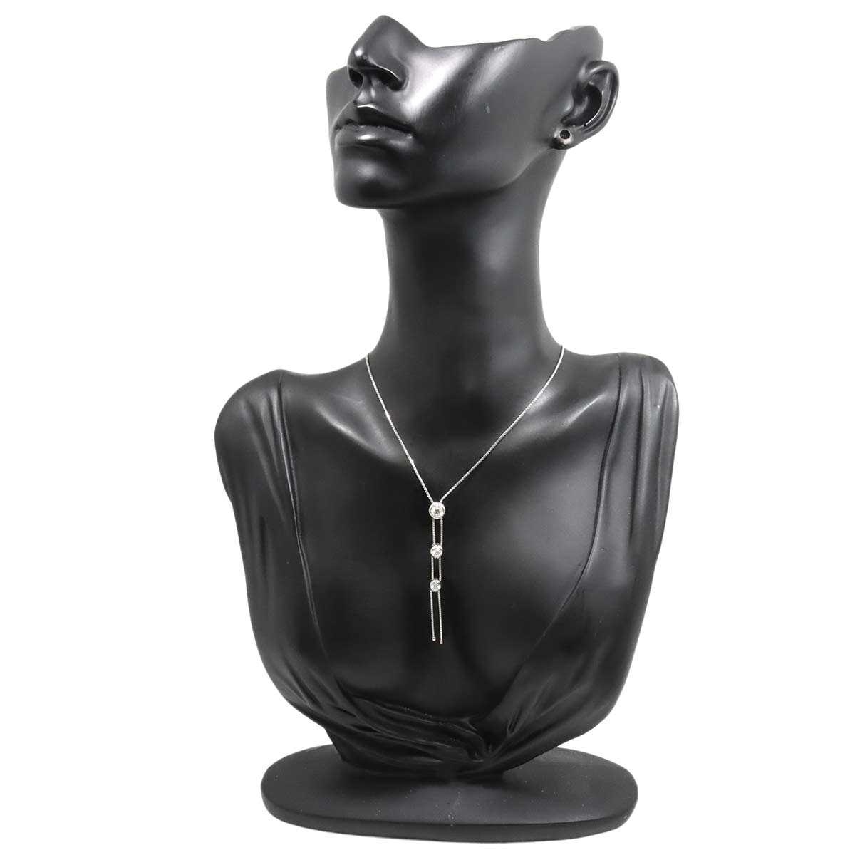 Trilogy Diamond 0.55ct Necklace 18K WG 750