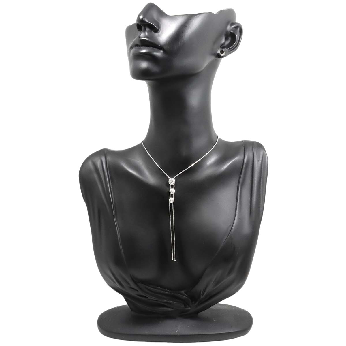 Trilogy Diamond 0.55ct Necklace 18K WG 750