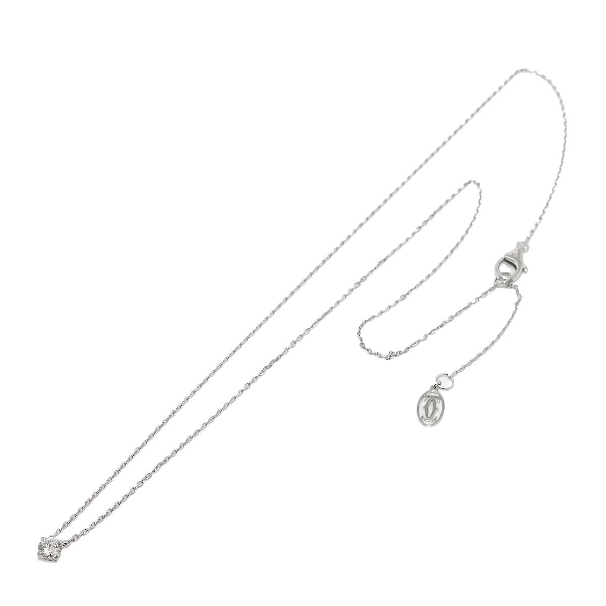 Solitaire Diamond 0.22ct E/VVS1/3EX Necklace 18K WG 750