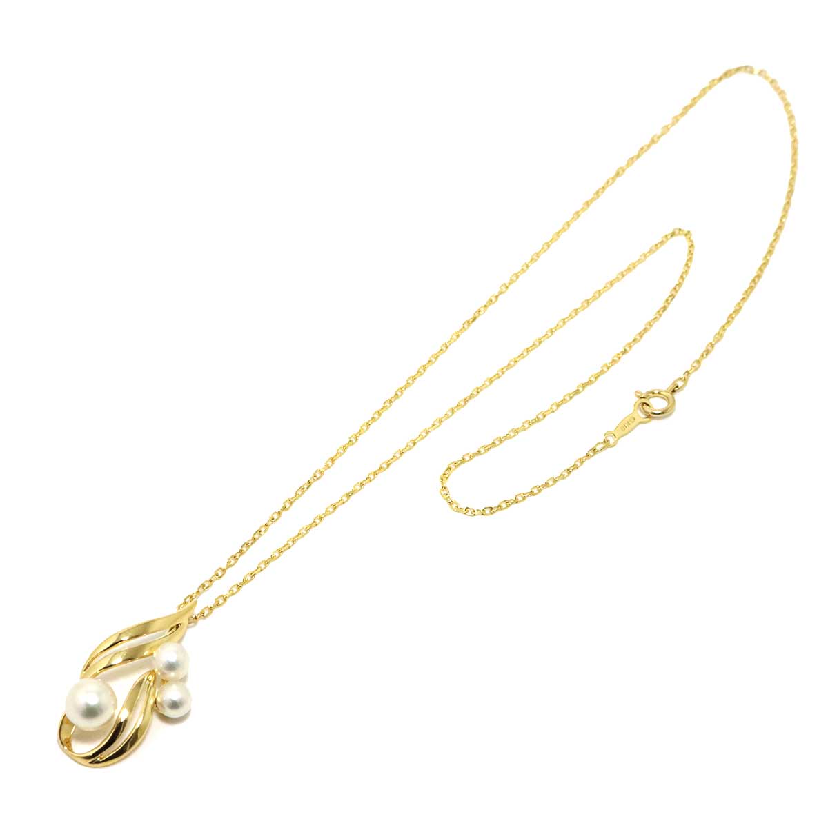 Akoya Pearl 6.3-4.4mm Necklace 18K YG 750