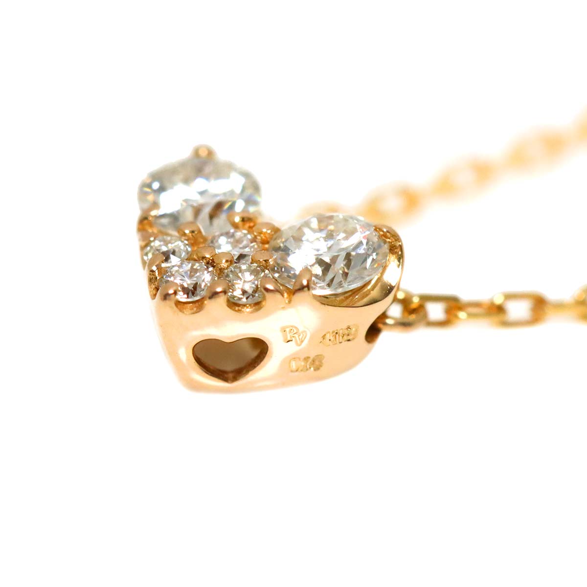 Diamond 0.14ct Necklace 18K Pink Gold 750