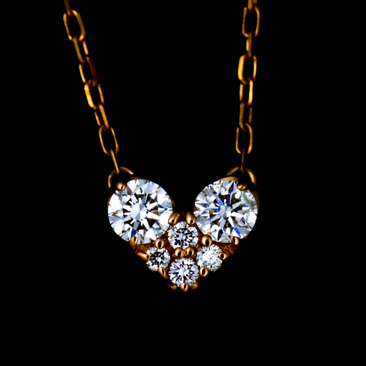 Diamond 0.14ct Necklace 18K Pink Gold 750