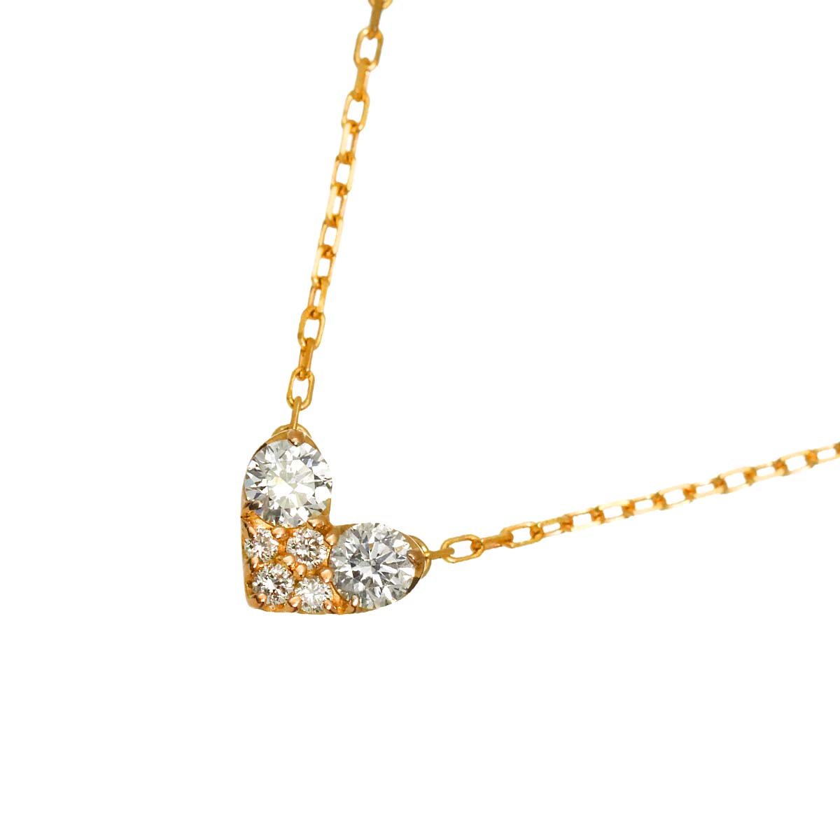 Diamond 0.14ct Necklace 18K Pink Gold 750