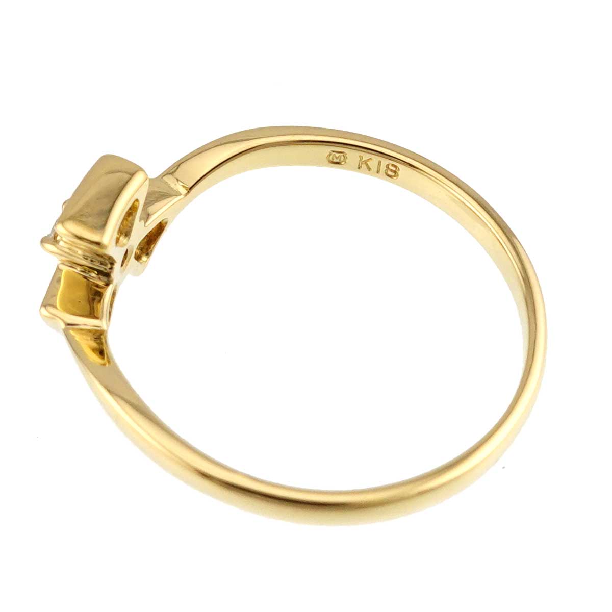 Diamond Ring 18K YG 750 Size5-5.25(US)