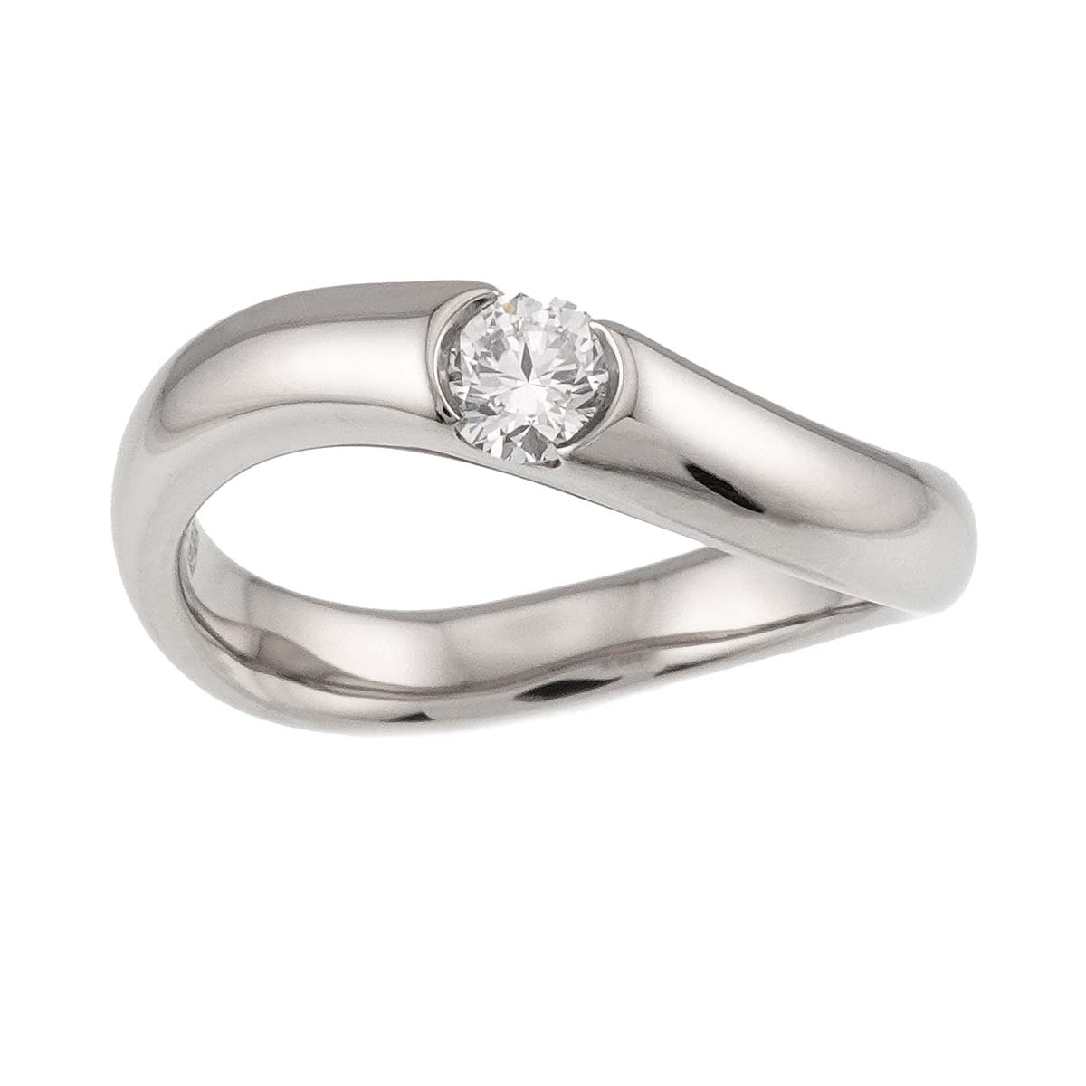 Diamond Ring 18K WG 750 Size5.5-5.75(US)