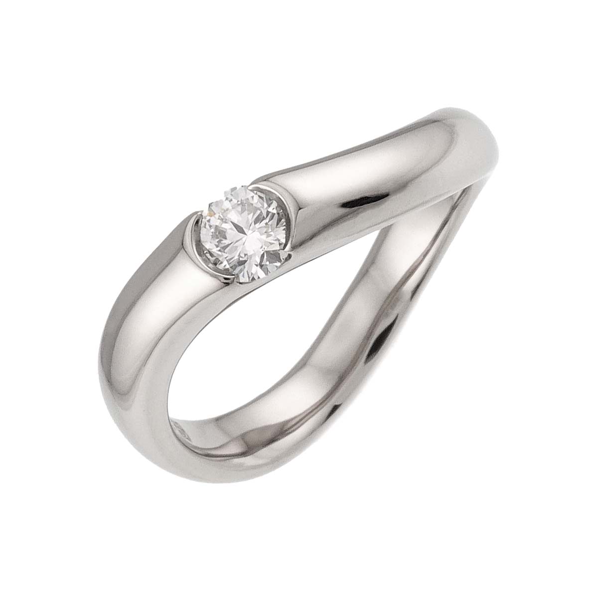 Diamond Ring 18K WG 750 Size5.5-5.75(US)