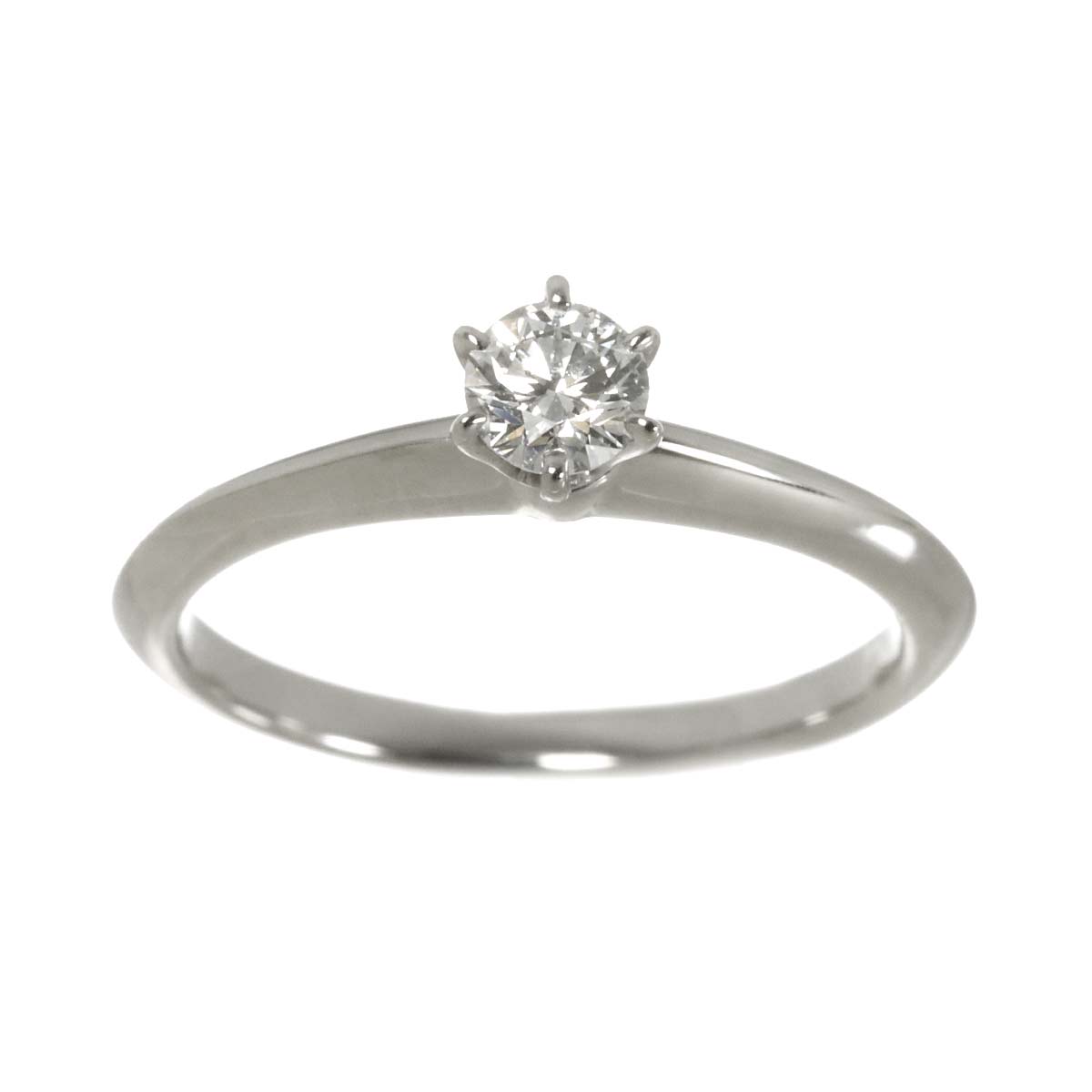 Diamond 0.27ct F/VVS2/3EX Ring Pt Platinum Size6(US)
