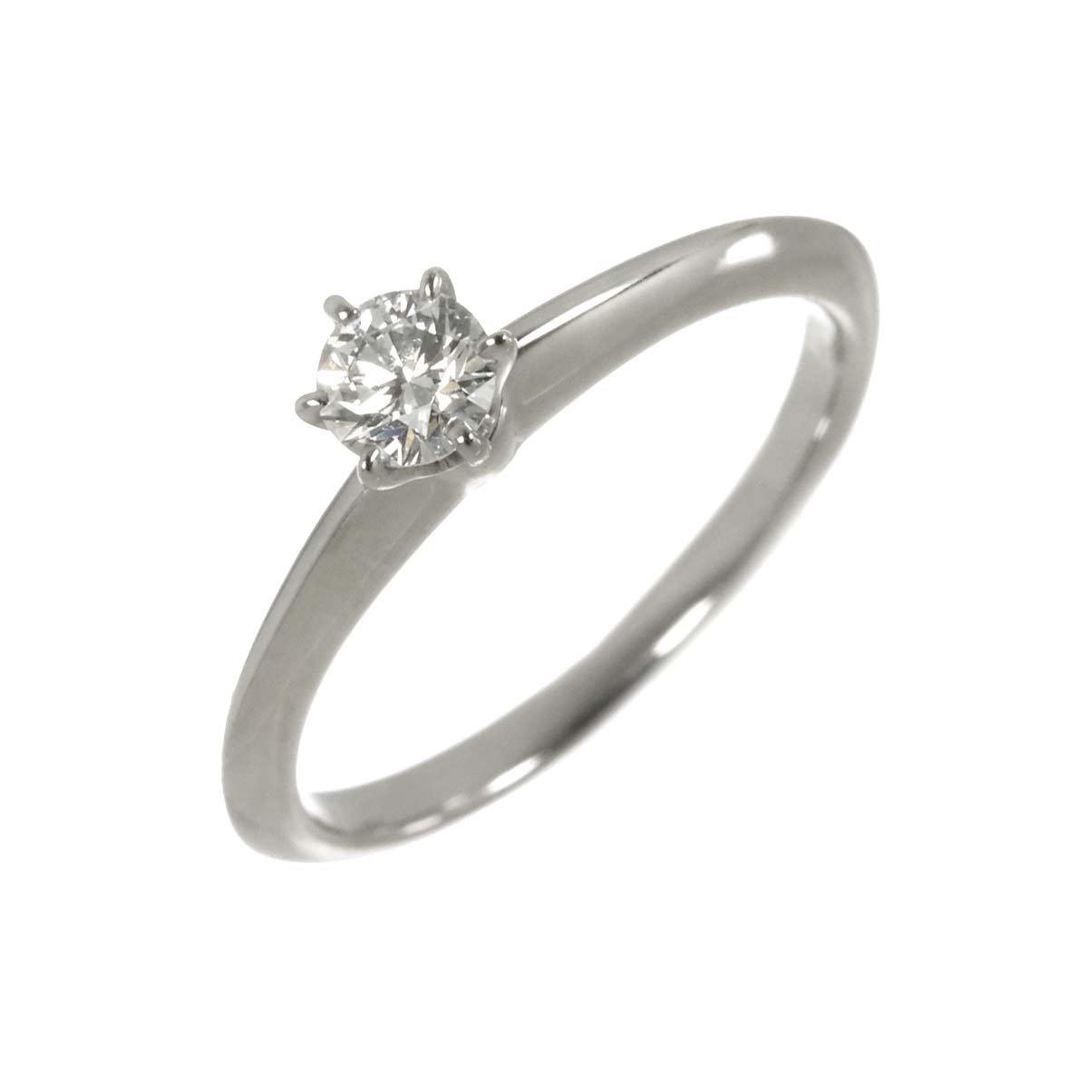 Diamond 0.27ct F/VVS2/3EX Ring Pt Platinum Size6(US)