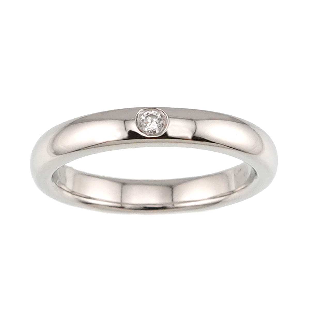 Stacking Band Ring Diamond 1P Platinum Size3.25(US)